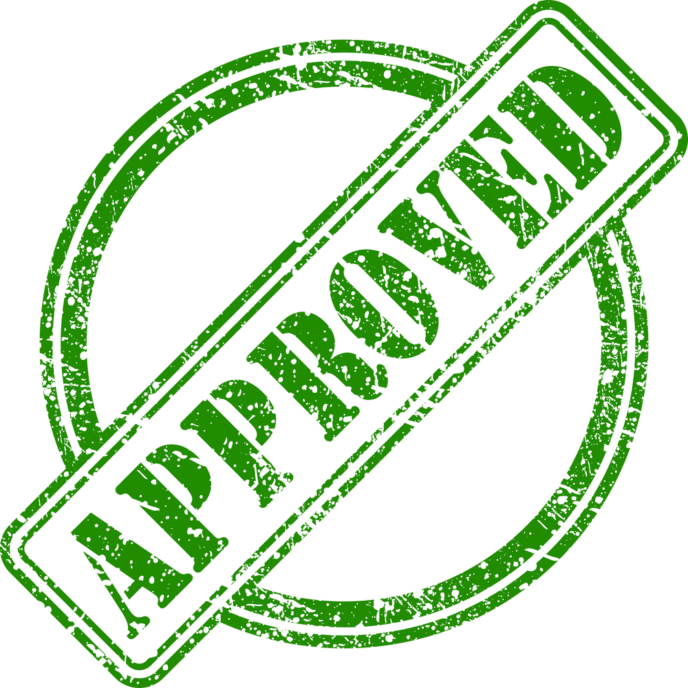 Green Approved Logo Stamp